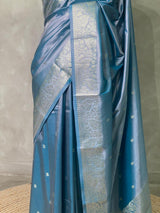Blue Pure Tissue banarasi saree- PSTBB