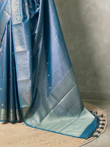 Blue Pure Tissue banarasi saree- PSTBB