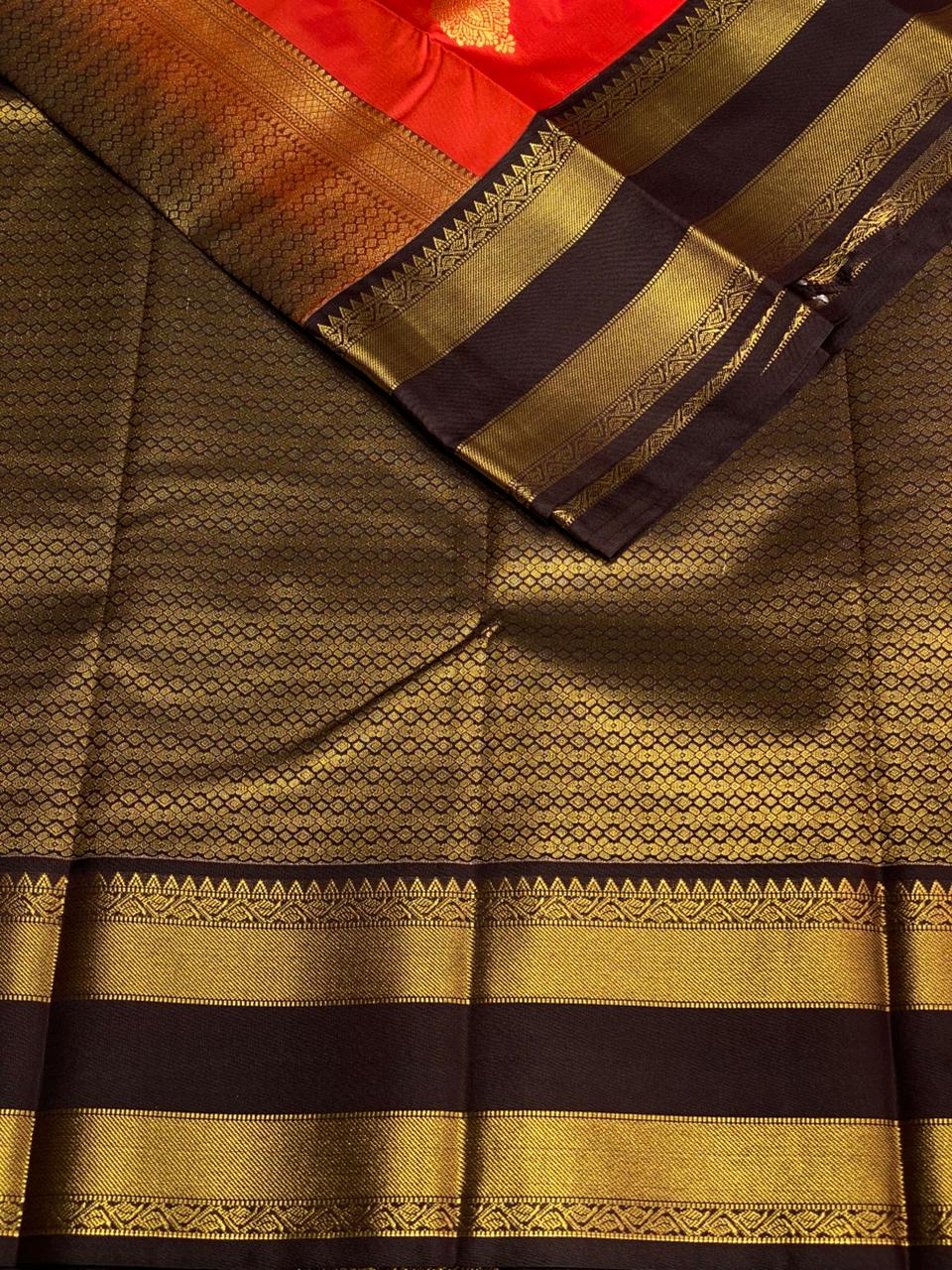 Orange and Brown saree- PSSR135
