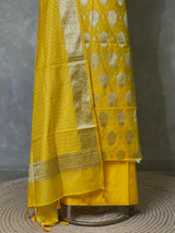 Yellow Chanderi unstitched salwar set: PBRUS2