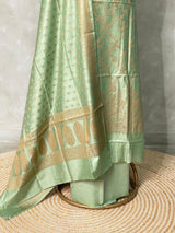 Pastal green Chiniya Silk unstitched salwar set: PBRUS4A