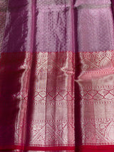 pink and Red Pure tissue Kanchipuram Silk saree - PPURE31