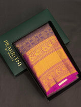 Lavender and purple Pure Kanchipuram Silk saree - PPURE32