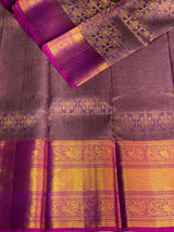 Lavender and purple Pure Kanchipuram Silk saree - PPURE32
