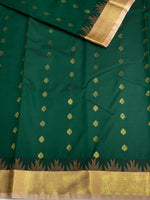 Dark Green and sandal silk saree- PSSR148