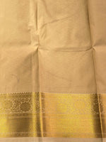 Royal blue and sandal silk saree- PSSR152