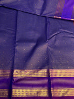 Blue and magenta silk saree- PSSR158