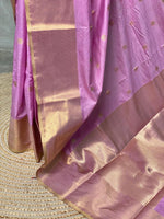 Lilac Pink Banarasi silk saree- MPS2B