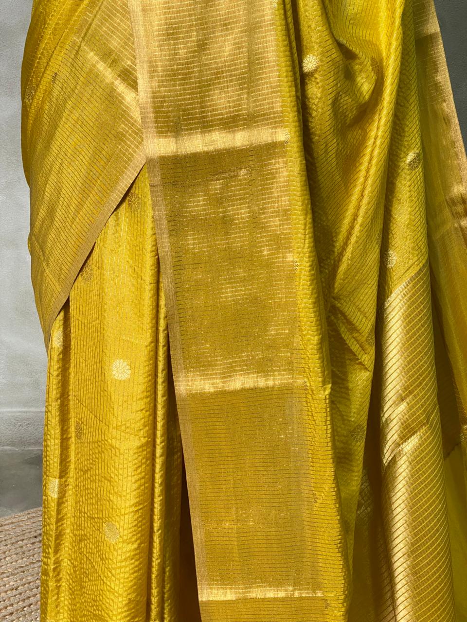 Olive Green Banarasi silk saree- MPS2E