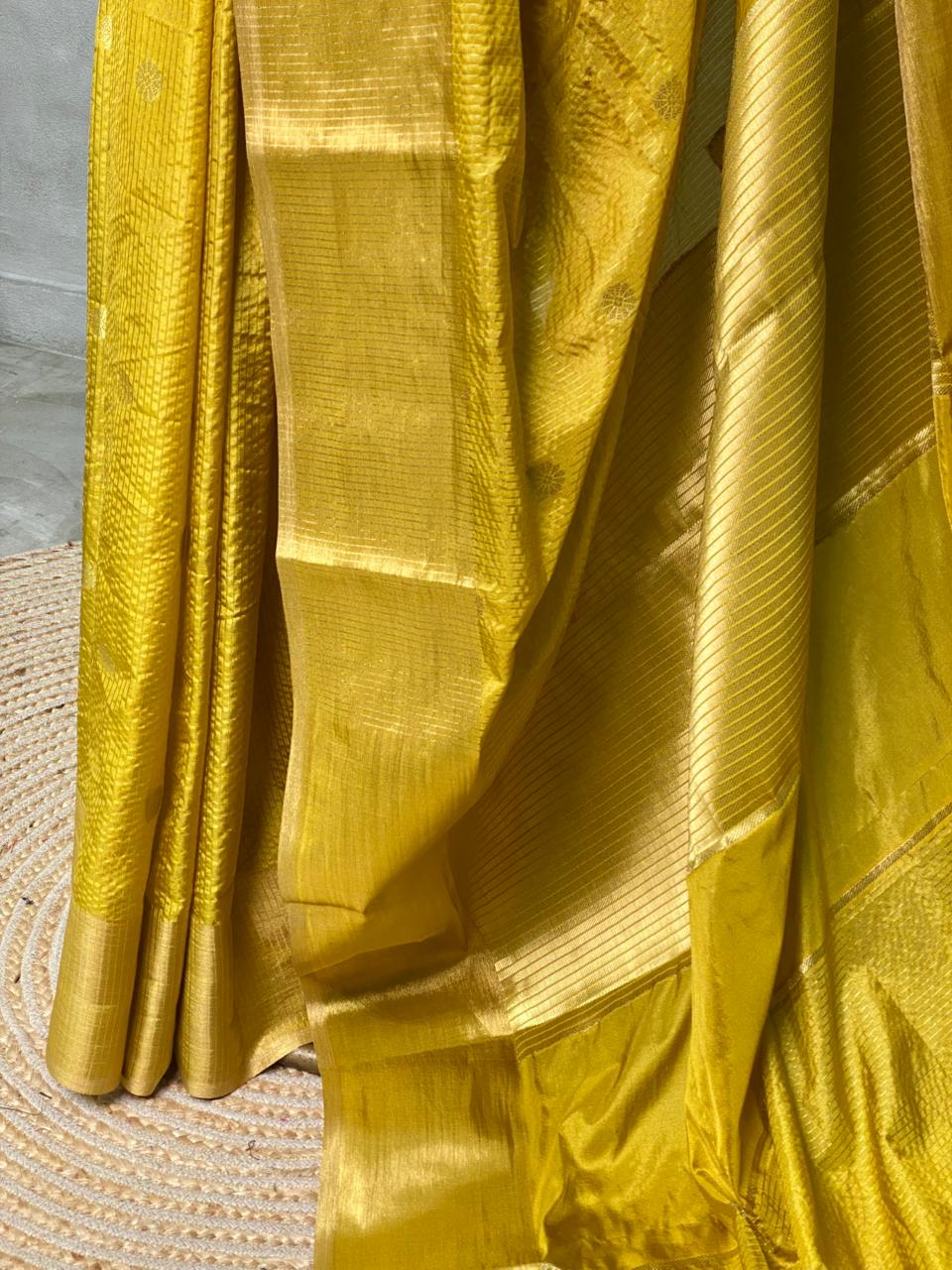 Olive Green Banarasi silk saree- MPS2E