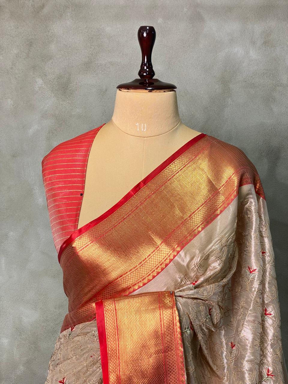 Tissue Banarasi silk saree- MPS10B