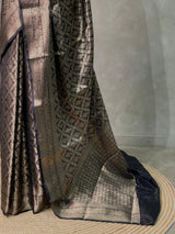Black brocade Banarasi silk saree- MPSBRO3