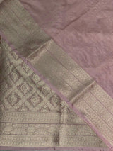 Pastal pink brocade Banarasi silk saree- MPSBRO4