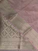 Pastal pink brocade Banarasi silk saree- MPSBRO4