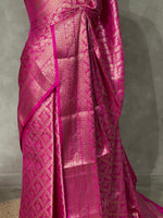 Magenta brocade Banarasi silk saree- MPSBRO5