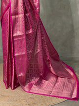 Magenta brocade Banarasi silk saree- MPSBRO5