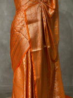 orange brocade Banarasi silk saree- MPSBRO6
