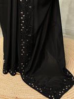 Black Pure chiffon designer saree - PSD11