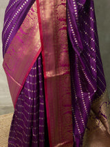 Wine and magenta Banarasi saree -BSP1