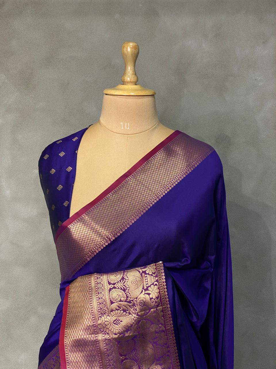 Royal Blue Banarasi saree -BSP4