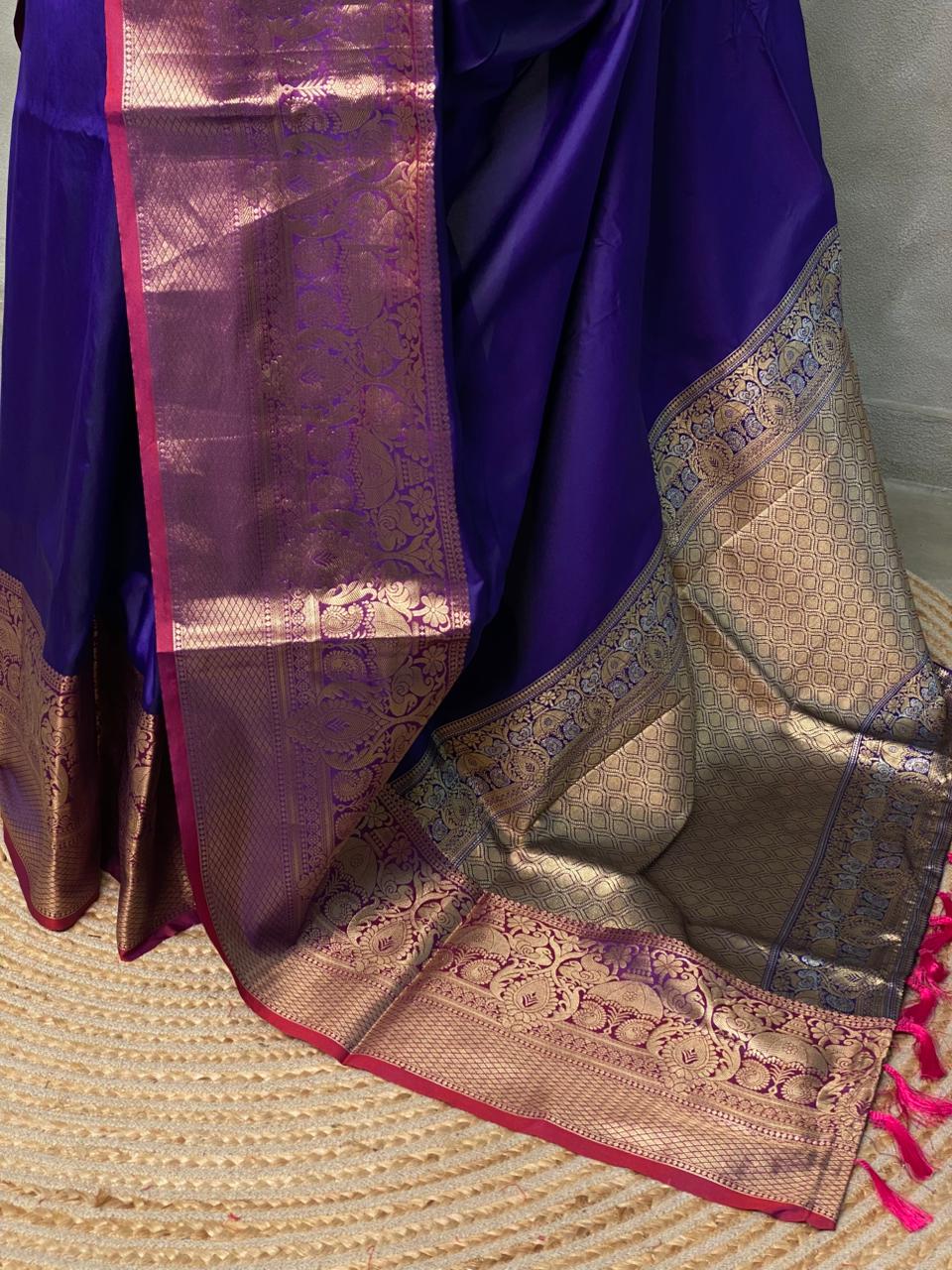 Royal Blue Banarasi saree -BSP4