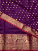 Dark wine Banarasi saree -BSP5