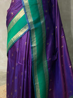 Violet and green Banarasi saree -BSP7A