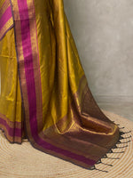 Olive Green and Purple Banarasi saree -BSP7B