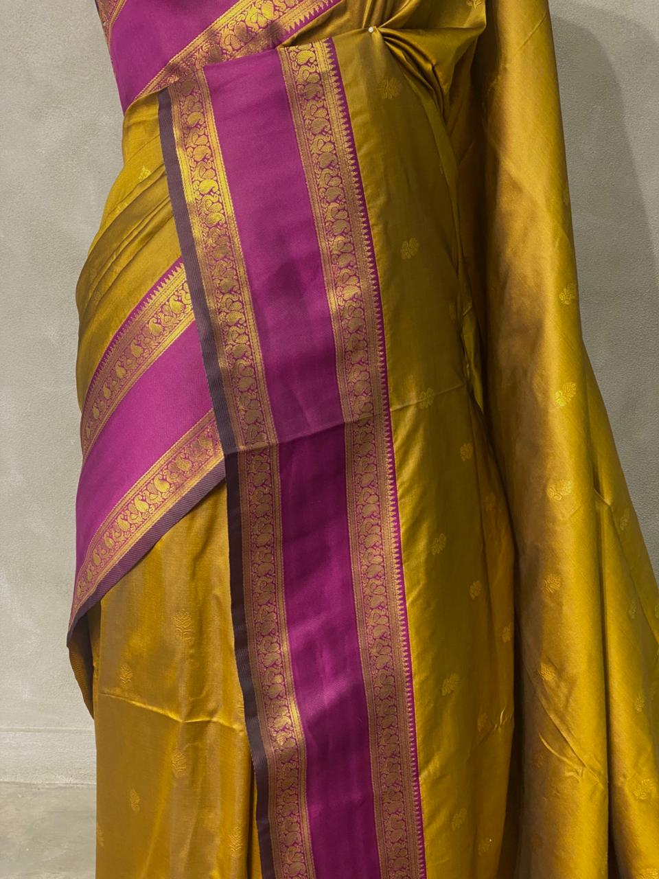 Olive Green and Purple Banarasi saree -BSP7B