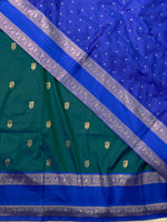 Peacock Blue Banarasi saree -BSP7C