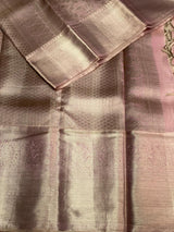 Nude Lavender Pink tissue Kanchipuram Silk saree - PPURE40