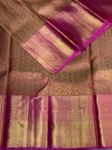 Magenta Pure tissue Kanchipuram Silk saree - PPURE42