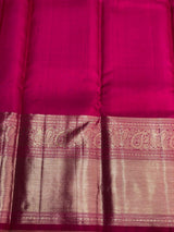 Nude Peach and rani pink Kanchipuram Silk saree - PPURE58