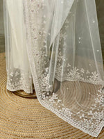 white net bridal designer saree - PSD47