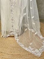 white net bridal designer saree - PSD50