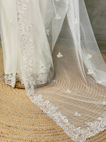 white net bridal designer saree - PSD51