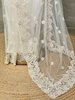 white net bridal designer saree - PSD52