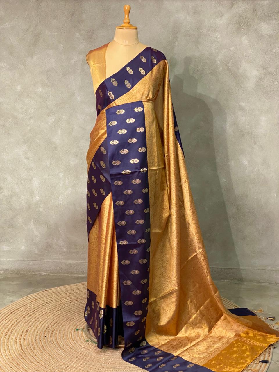 Gold Tissue Banarasi silk saree- AISH3