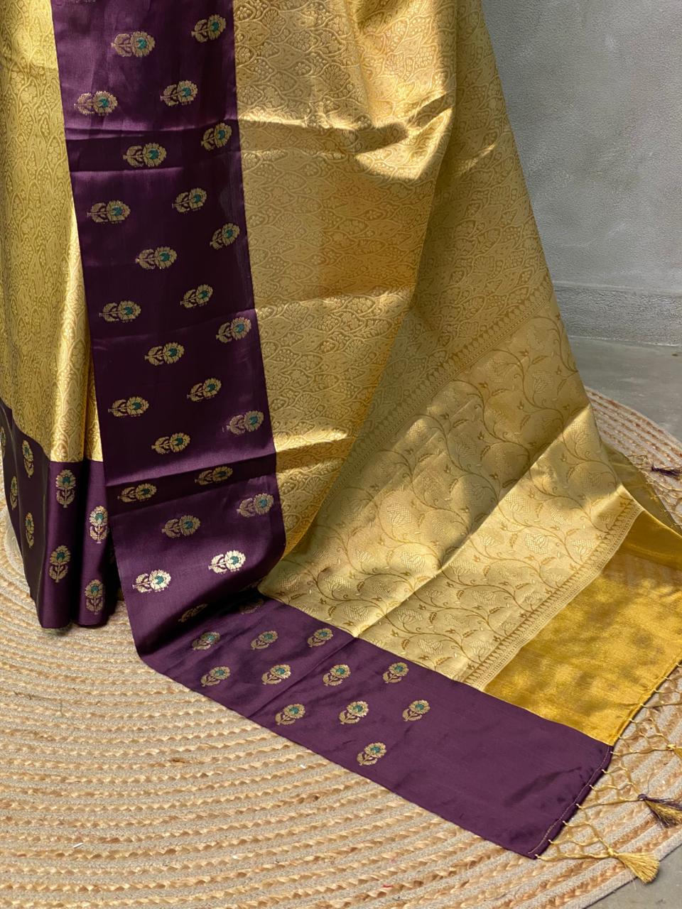 Gold Tissue Banarasi silk saree- AISH4 IH
