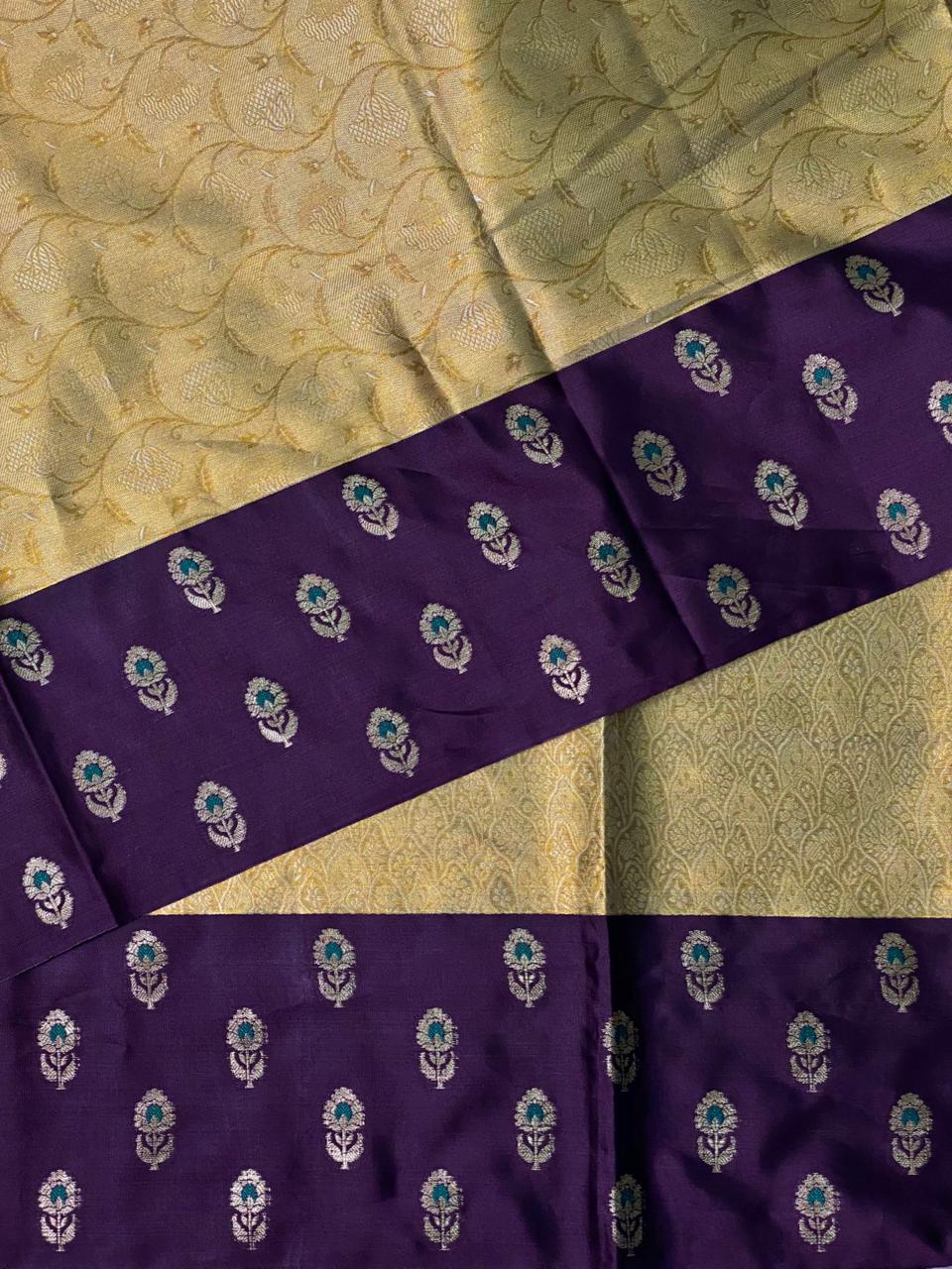 Gold Tissue Banarasi silk saree- AISH4 IH