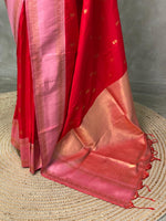 Red and Pink Banarasi saree -BSP13