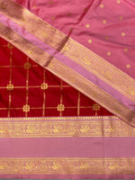 Red and Pink Banarasi saree -BSP10