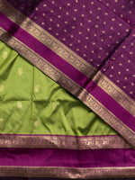 Olive Green and Purple Banarasi saree -BSP12