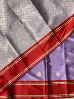 Lavender and Maroon banarasi silksaree - AISH16