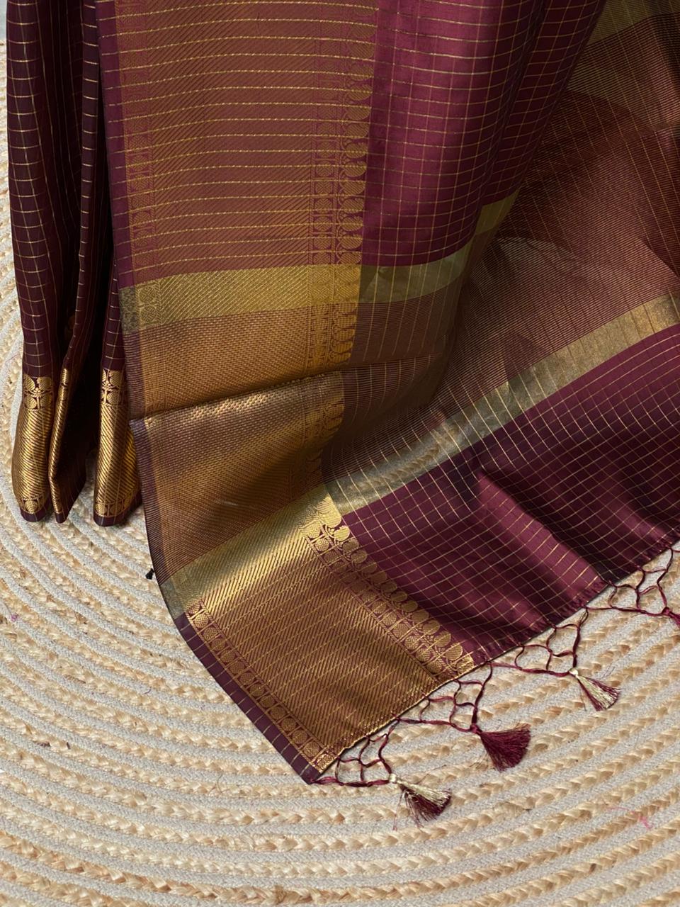 Maroon banarasi silksaree - AISHCK3-IH