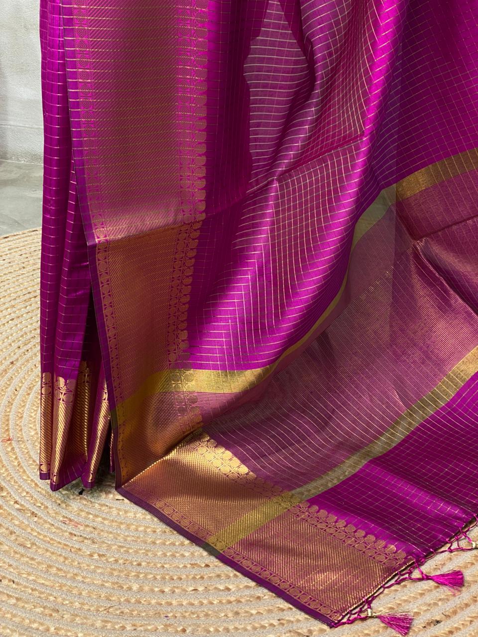 Light wine banarasi silksaree - AISHCK2-IH