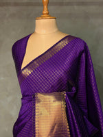 Violet banarasi silksaree - AISHCK4-IH