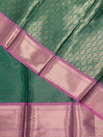 Green and Pink banarasi Chanderi Tissue silksaree - MPS24