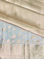 Off white and Gold Banarasi silksaree - MPS31B