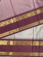 Beige and maroon silksaree - PIH1